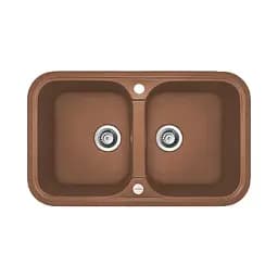 Кухонна мийка Adamant TWINS terra-cotta 765x470x190 мм, 2 повнорозмірні чаші 76,5 см