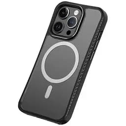 Чохол Vokamo MagSafe для iPhone 15 Pro Max з магнітом Ice Glass Black - мініатюра 2