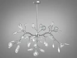 Стильная новинка, люстра "Светлячок", 54 лампы, хром сатин