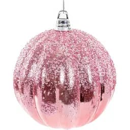 Ялинкова прикраса Elen Dekor 30 см рожева  (822-040)