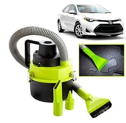 Пилосос у машину від прикурювача пилосос для авто чорно-салатовий DRY VACUUM - мініатюра 2