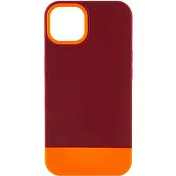 Чохол Epik TPU+PC Bichromatic для Apple iPhone 13, 6.1 Brown burgundy/Orange