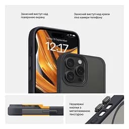 Чехол для Apple iPhone 16 Pro Max, Uniq MagCase, черный, противоударный, панель-накладка с MagSafe, ударопрочный TPU+PC, с магнитом MagSafe, поддержка полноценной беспроводной зарядки, ArmorStandart (ARM79510) - мініатюра 3