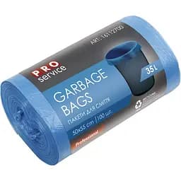 Пакети для сміття PRO service, 35 л, 100 шт., синій (16112700)