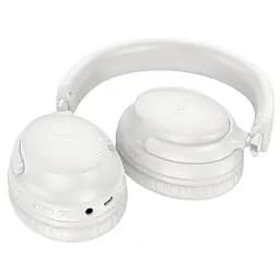 Накладні навушники Hoco W53 Tone, BT headphones, BT5.4, 400mAh, 46h, Type-C, AUX, white - мініатюра 2