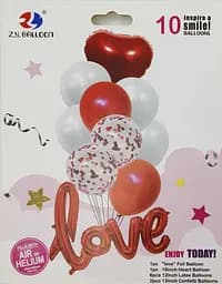 Набір фольгованих куль Серце Love 10 шт.