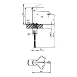 Змішувач для раковини Qtap Grand WCR 001F - мініатюра 4