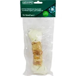 Кость баварская узловая Lucky Pet №3 XL с мясом курицы 14-16 см 1 шт.