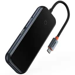 Перехідник Baseus Hub AcmeJoy 5-Port Type-C (HDMIx1+USB3.0x2+USB2.0x1+Type-C PD&Datax1) (WKJZ) Dark Gray - мініатюра 2