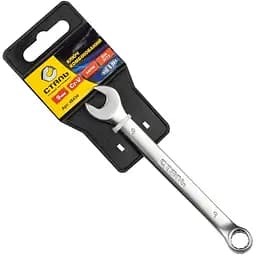 Ключ комбінований Сталь Cr-V Satin 9 мм з підвіскою (106833)