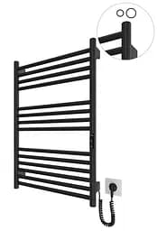 Электрический полотенцесушитель HF Greenwich 770x530 black matte 6.1.0302.06.BM, Черный матовый, универсальное (коннектор), Электронный