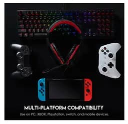 Ігрові навушники Fantech MARS II HQ54 Black/Red з мікрофоном - мініатюра 6
