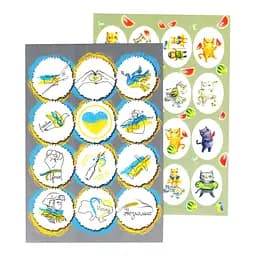 Набір патріотичних наліпок В6 НС-В6-05-1