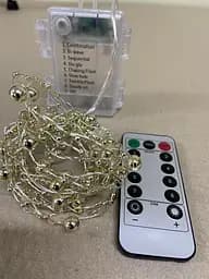Гірлянда декоративна крапля Перлина gold 20led з пультом - мініатюра 3