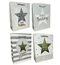 Набір подарункових пакетів H. Birthday, картон, 31x42x12 см, 4 шт. в упаковці, BL2402-203
