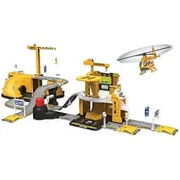 Парковка 660 A-198 Трек з 93 деталями, пусковий пристрій для машинок, металопластикові машинки, фігурки будівельників, наліпки