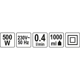 Пістолет для фарбування стін Yato 500 Вт бачок 1 л (YT-82550) - мініатюра 4