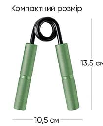 Кістьовий еспандер EasyFit Hand Grip PRO 91 кг зелений (200 lb) (EF-1902-200) - мініатюра 2