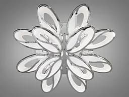 Люстра стельова LED Diasha 8090/8+4HR, 190W, 4100K, хром, сучасний стиль з пультом та диммером - мініатюра 3