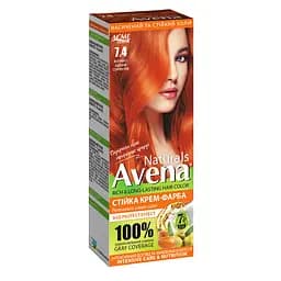 Устойчивая крем-краска для волос Acme Avena Naturals 7.4 Огненно-медный