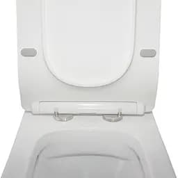 Унітаз-компакт Qtap Crow безобідковий з сидінням Soft Close QT05222170W, Білий - мініатюра 6