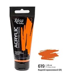 Краска акриловая Кадмий оранжевый (619) 60 мл Rosa Gallery
