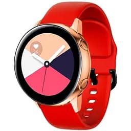 Силіконовий ремінець Watchbands червоний для Samsung Galaxy Watch Active 20mm - розмір S (WB0021NORMALREDINA20MM)