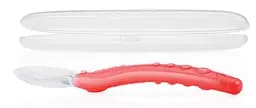 Силіконова ложка Nuby Easy Grip, з контейнером, рожевий (5555pnk)