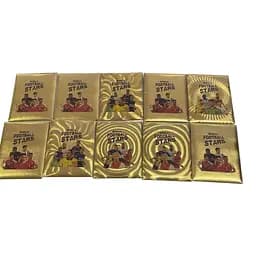 Детские золотые футбольные карты 100 шт, 10 упаковок коллекционные Football Stars