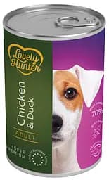 Вологий корм для дорослих собак з куркою та качкою Lovely Hunter Adult with Chicken and Duck 400 г