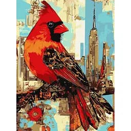 Картина за номерами "Міська пташка" ©art_selena_ua Ідейка KHO6732, 30х40 см