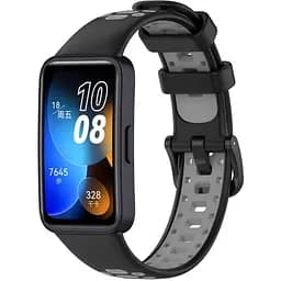 Ремінець DK CDK для Huawei Band 10 Silicone Sport Band Nike (016452) (black / grey) - мініатюра 2