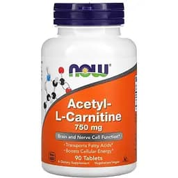 Жиросжигатель Now Acetyl-L-Carnitine 750 мг 90 таблеток