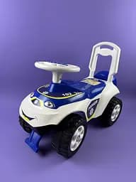 Толокарь музыкальный 0142/11 "Автошка" Doloni-toys Долони Полиция, бело-синий, звуковые эффекты для детей от 1 года