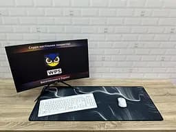 Великий килимок для мишки WorkPlaceShop TXT Анотація хвилі 800 x 300 мм - мініатюра 2
