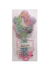 Гребінець H2054 Єдиноріг, з блискітками (6920213520543) Вид 3