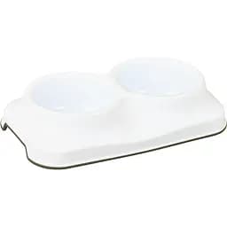 Миска пластикова Irak Plastik подвійна PT-260, 0.4 л біла 