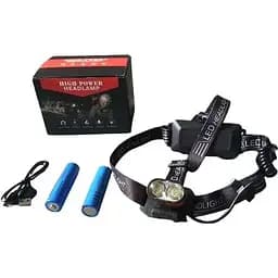 Налобний ліхтар Head Lamp LED HL-2128 акумуляторний для риболовлі 18650 - мініатюра 6