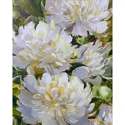 Алмазна мозаїка Santi Білі півонії, 40х50 см (954444)
