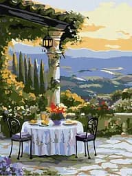 Набір для розпису по номерах Мальовнича вечеря, 30x40 см