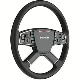 Кермо Moza Racing TSW Truck 40 cм 14 кн. RGB чорне - мініатюра 2