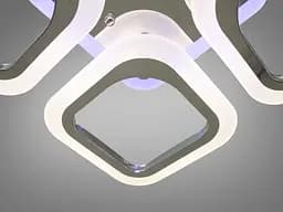 Люстра стельова LED Diasha AS8060/4HR, 50W, 3200K/4100K/6000K, акрил, хром, сучасний стиль для дому - мініатюра 4