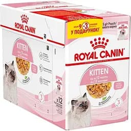 Набір вологого корму для кошенят Royal Canin Kitten Instinctive шматочки в соусі 1.02 кг (12 шт. х 85 г)