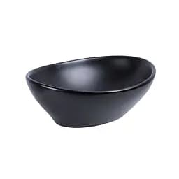 Умивальник Qtap Dove накладний овальний 410x335x145 мм Black matt + донний клапан PU03, Чорний матовий - мініатюра 4