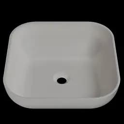 Раковина глянцева накладна Amidicon Atlant 45 450x450 з литого каменю ATLANT_45_HL, Білий