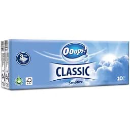Набір серветок Ooops! Classic Sensitive тришарові 100 шт. (10 x 10 шт.)