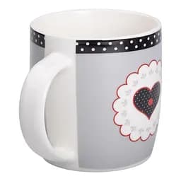 Чашка порцелянова I love you 400 мл, сірий з чорим Liling Rongxiang Ceramic RX-N240147G - мініатюра 2