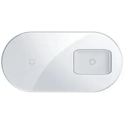 Бездротовий зарядний пристрій Baseus Simple 2 in 1 AirPods Pro Білий (WXJK-C02)