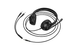 Навушники Hoco дротові з мікрофоном всеспрямованим W112 Pure Omnidirectional microphone чорні - мініатюра 5