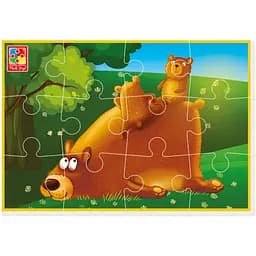 Мягкие пазлы Vladi Toys Малюк зможе А5 Медвежата 12 элементов (VT1103-98)